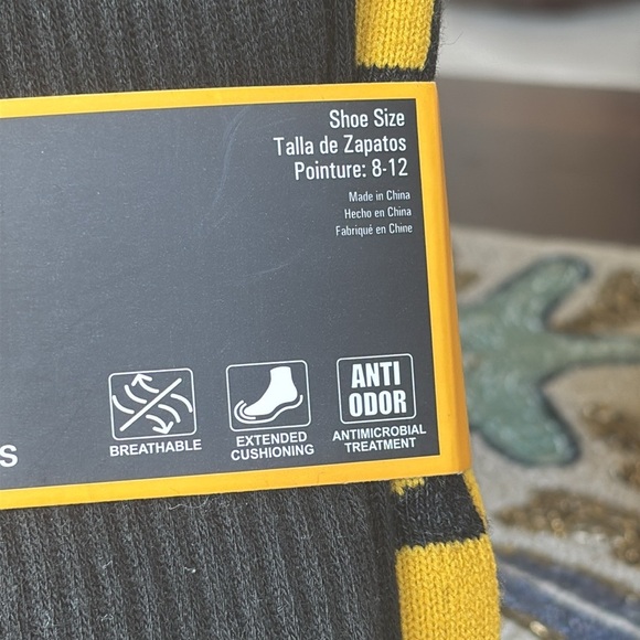 Brand New Caterpillar 6-Pack Midweight Boot Socks Black Crew Cushioned Anti Odor - Picture 8 of 14